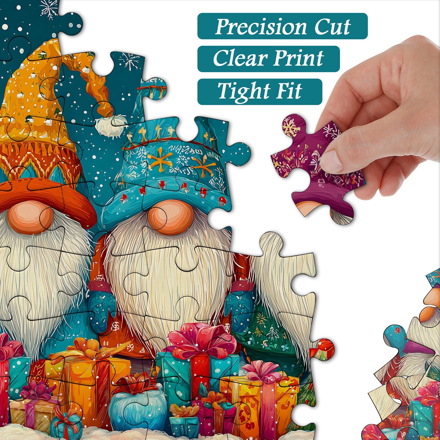 Jolly Snow Gnome Jigsaw Puzzles 1000 Pieces