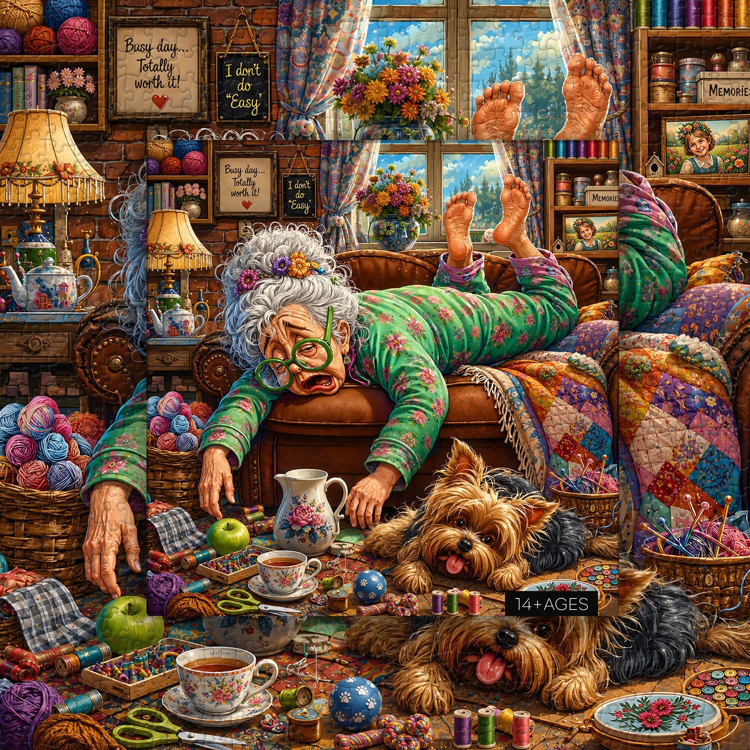 Tired Grandma Jigsaw Puzzle 1000 Pieces