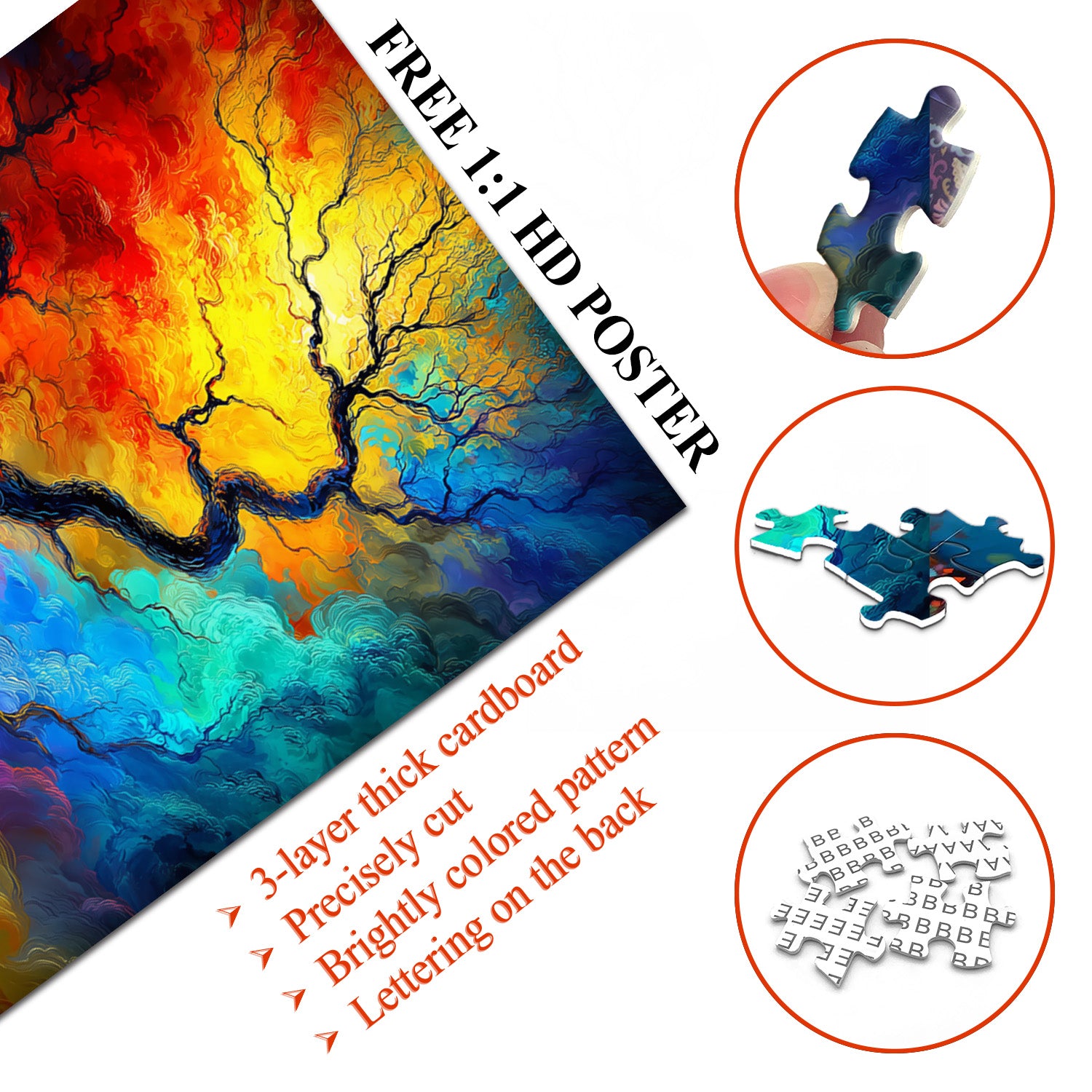Puzzle de 1000 pièces Arbre coloré