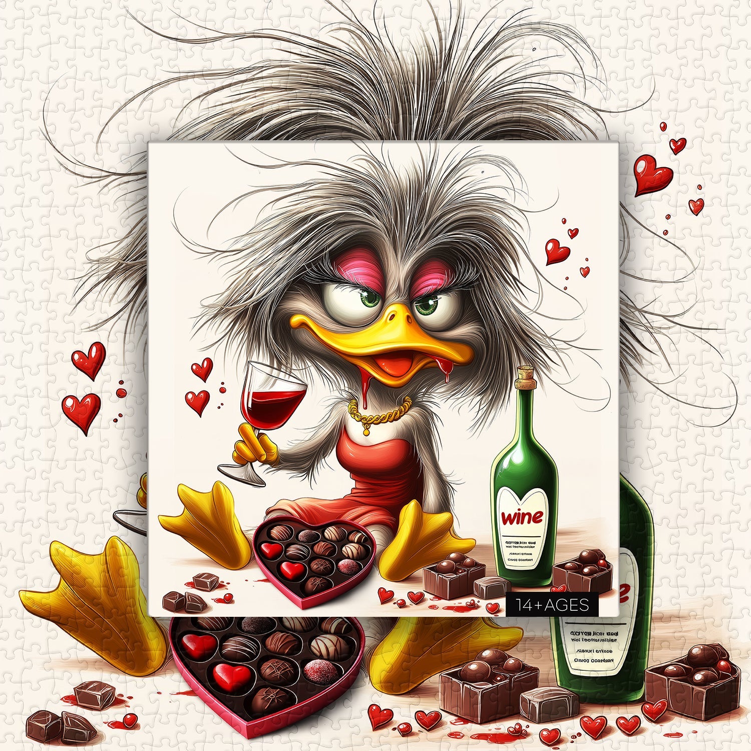 Lovestruck Duck Jigsaw Puzzle 1000 Pieces