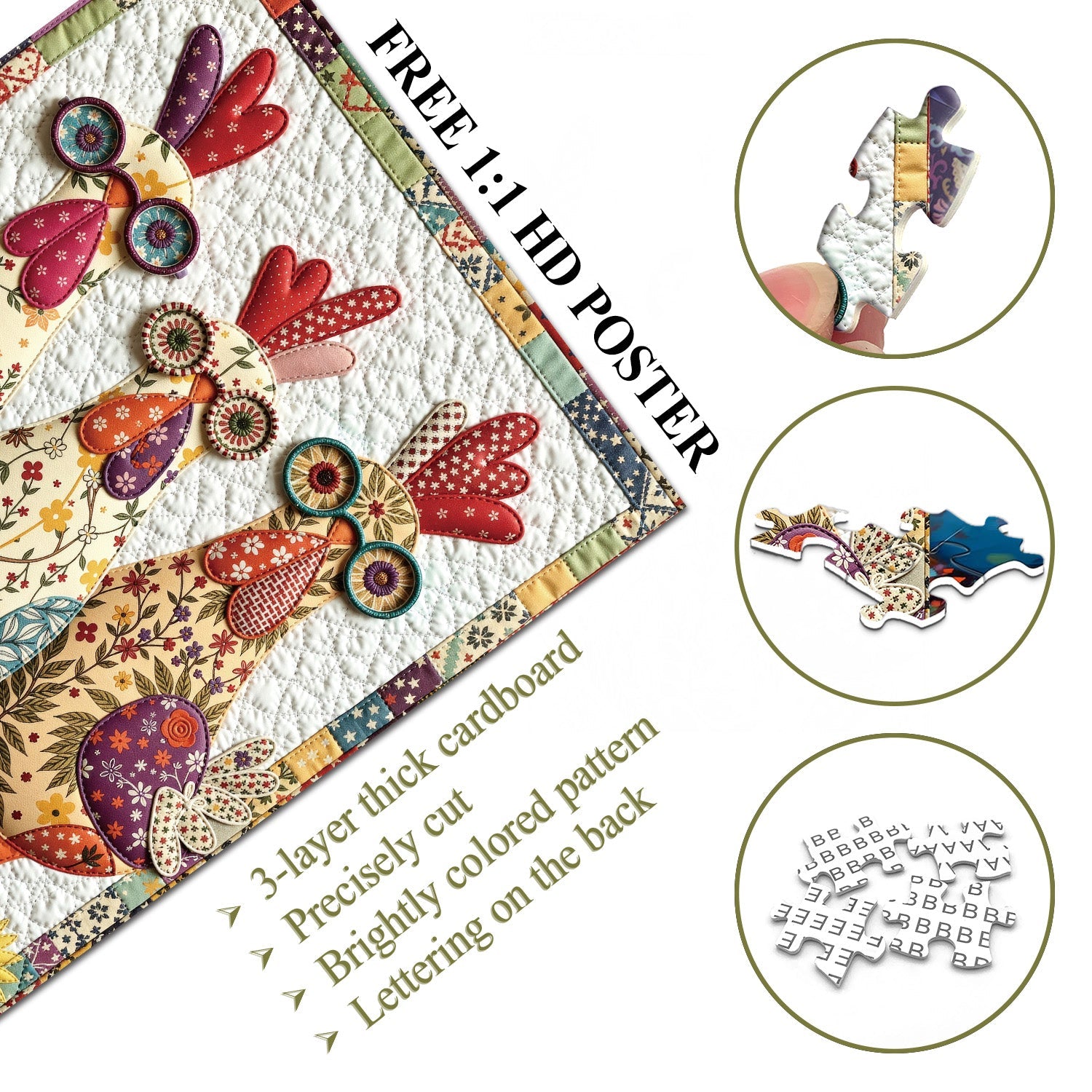 Puzzle Patchwork Party de 1000 pièces