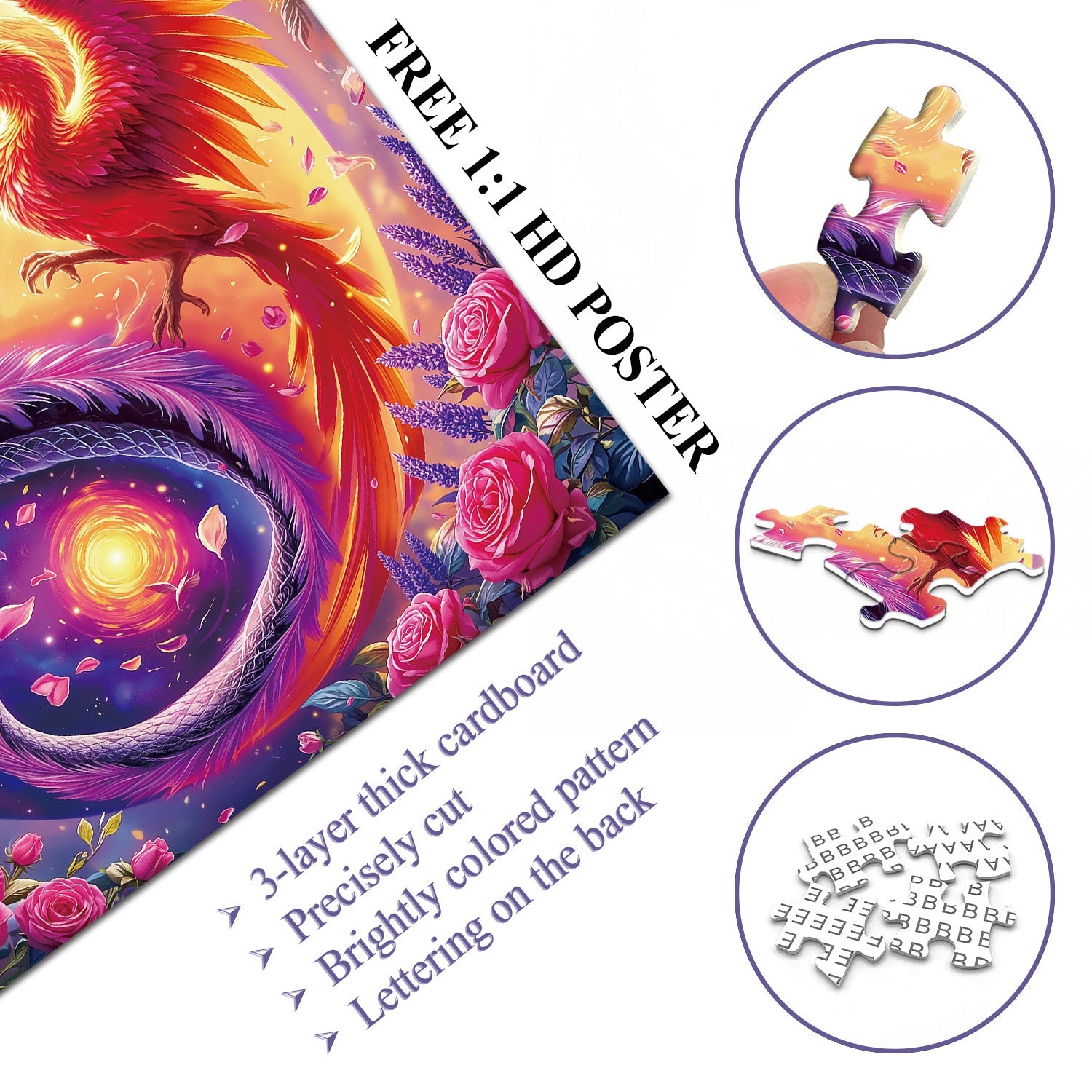 Dragon & Phoenix Jigsaw Puzzle 1000 Pieces