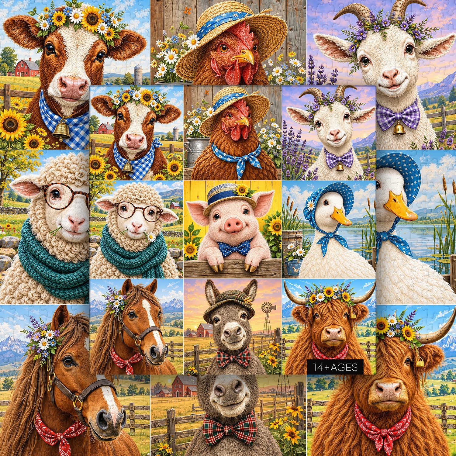 Farm Friends Jigsaw Puzzle 1000 Piece