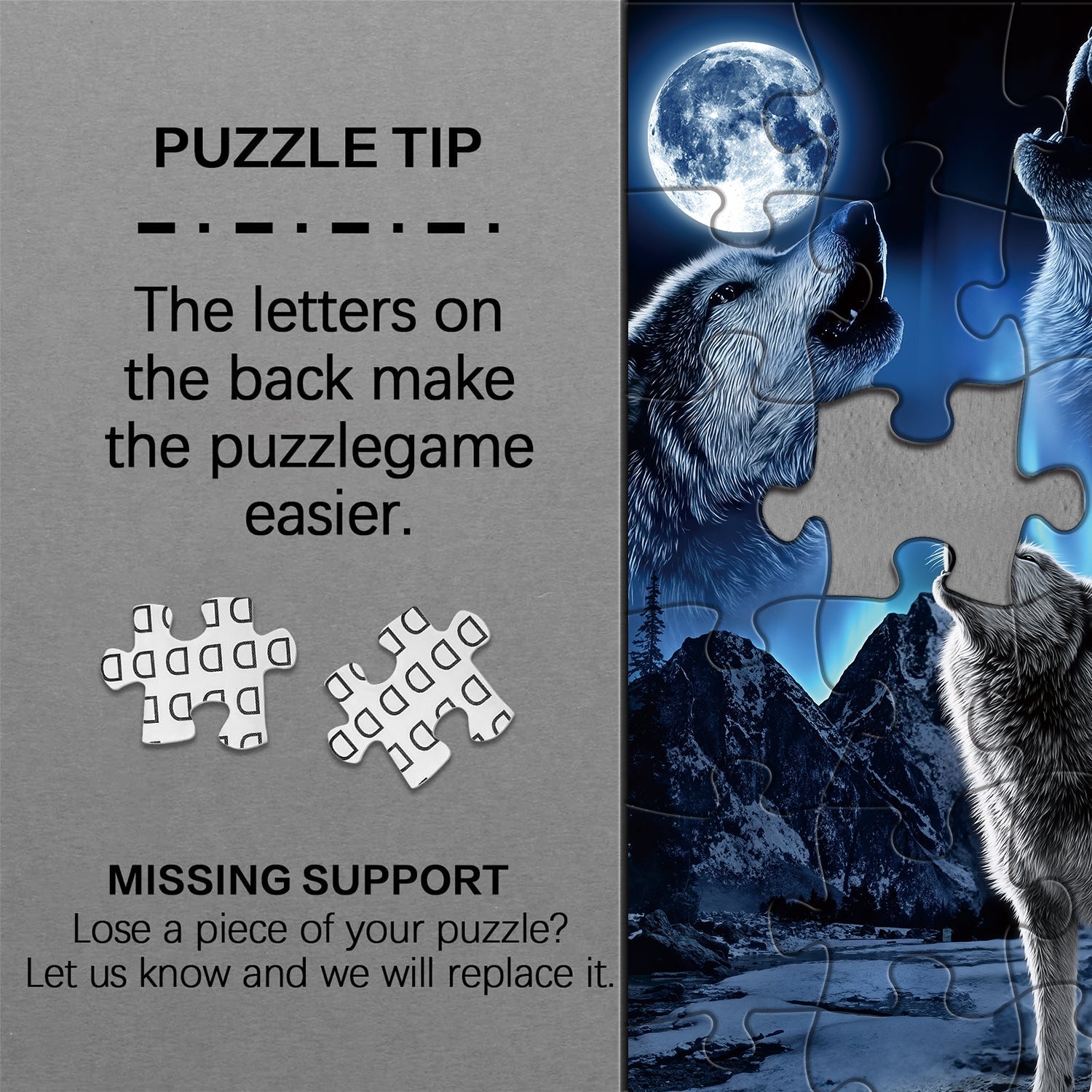 Star Night Wolf Jigsaw Puzzle 1000 Pieces