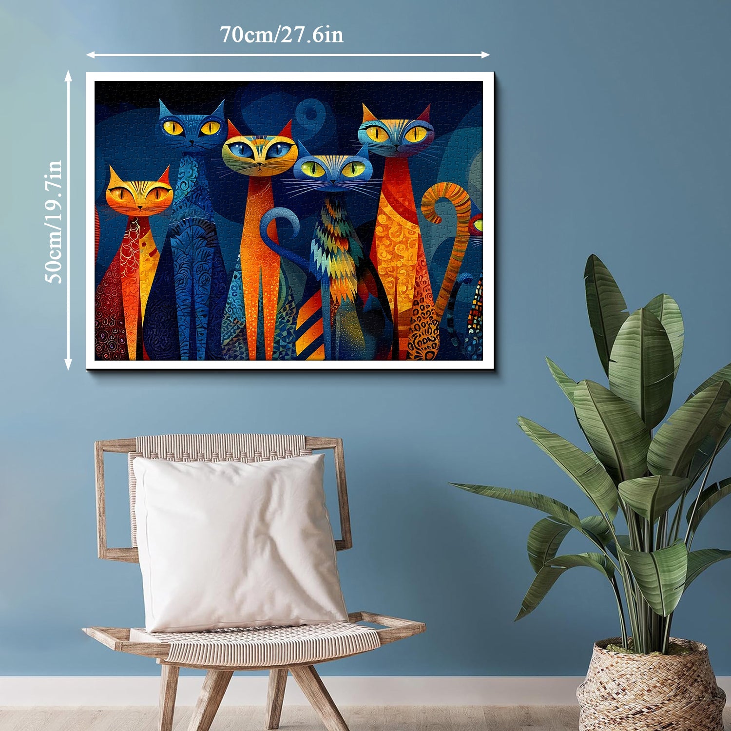 Puzzle 1000 pièces « Chats de rêves vifs »