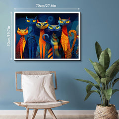 Puzzle 1000 pièces « Chats de rêves vifs »