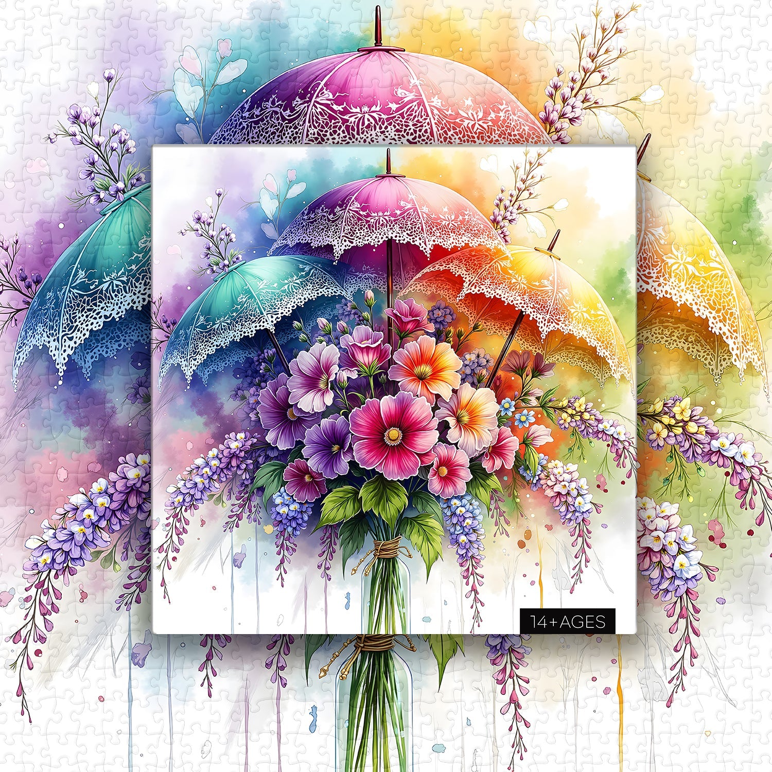 Umbrella Blooms Jigsaw Puzzle 1000 Pieces