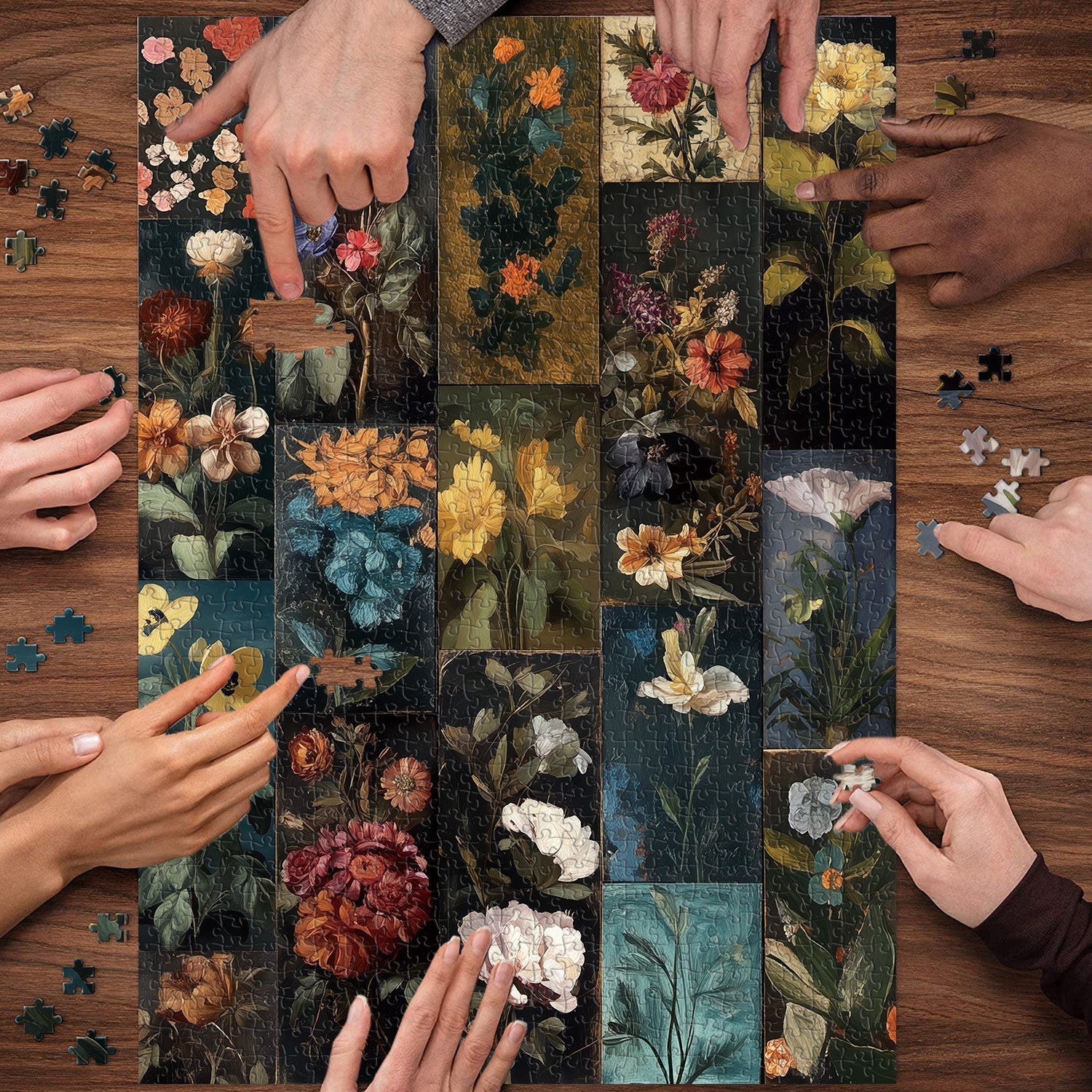 Puzzle de cabinet floral 1000 pièces