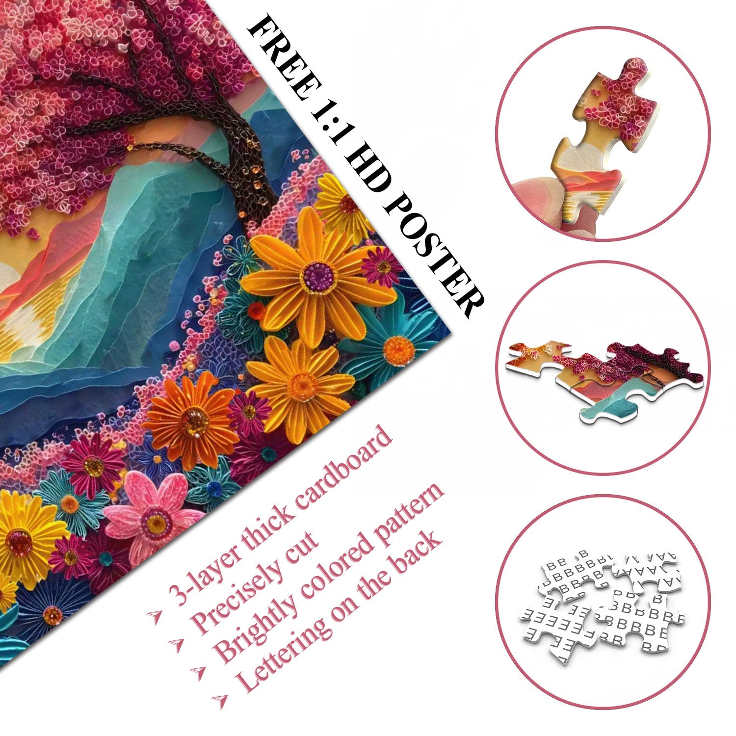 Diamond Paper Bloom Jigsaw Puzzle 1000 Pieces