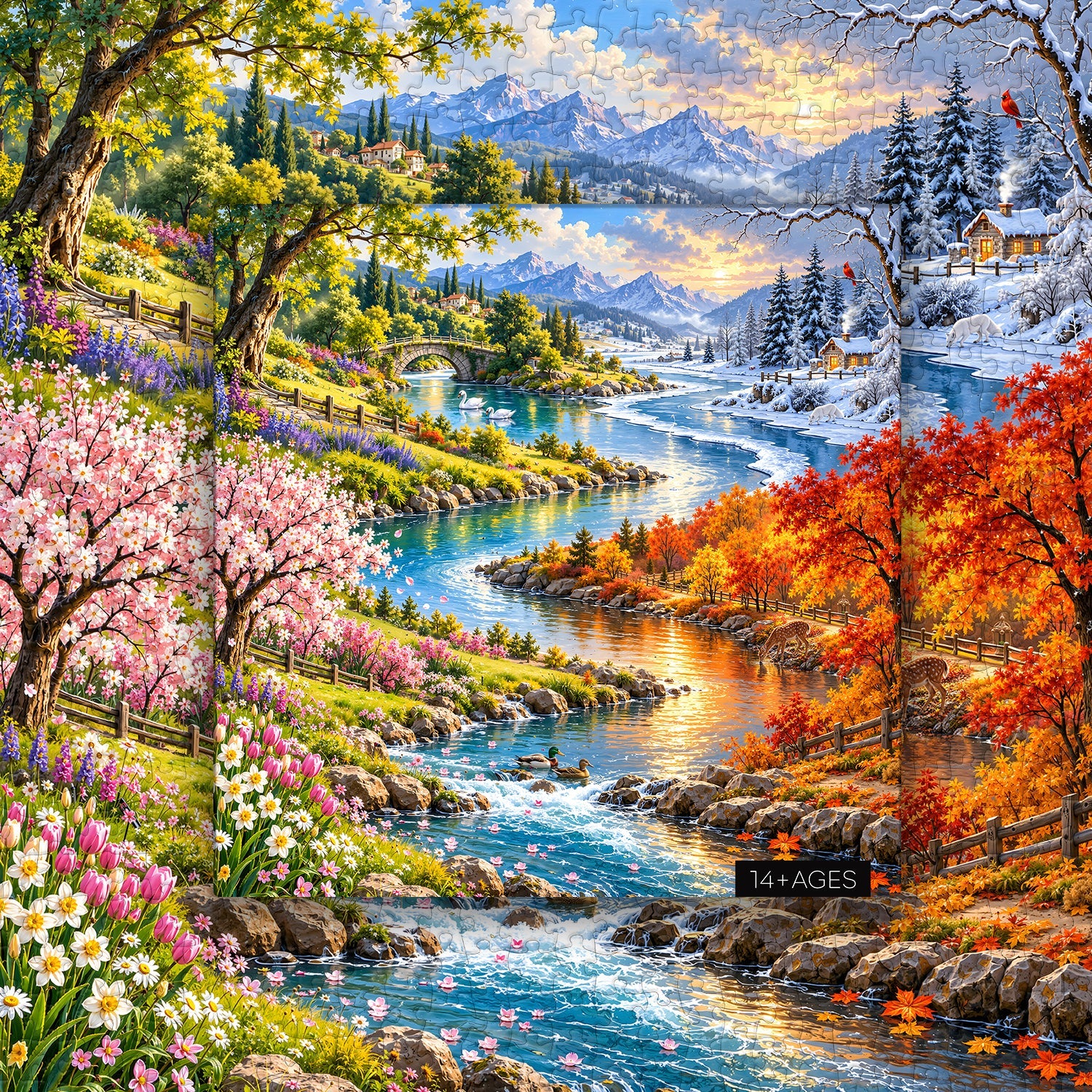 Four Seasons Valley Jigsaw Puzzle 1000 Pieces