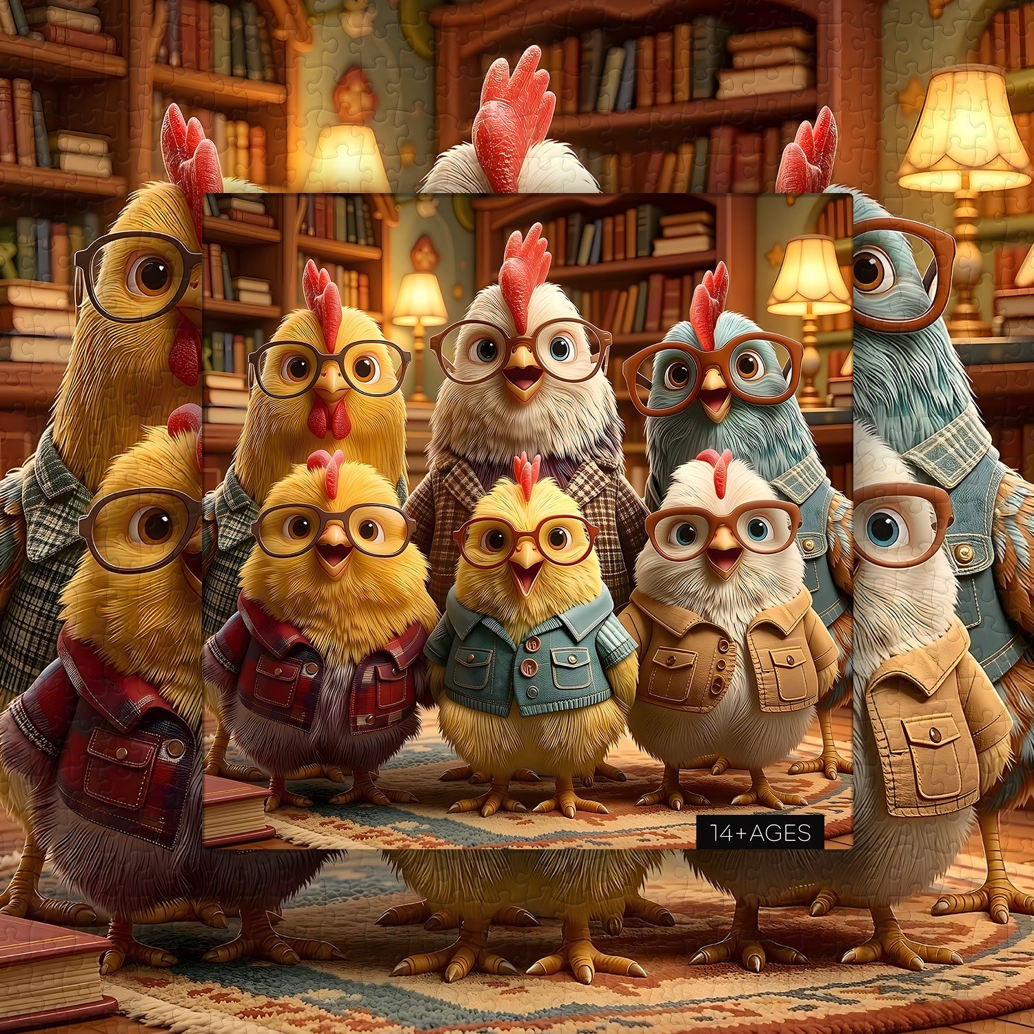 Study Chickens Jigsaw Puzzle 1000 Pieces