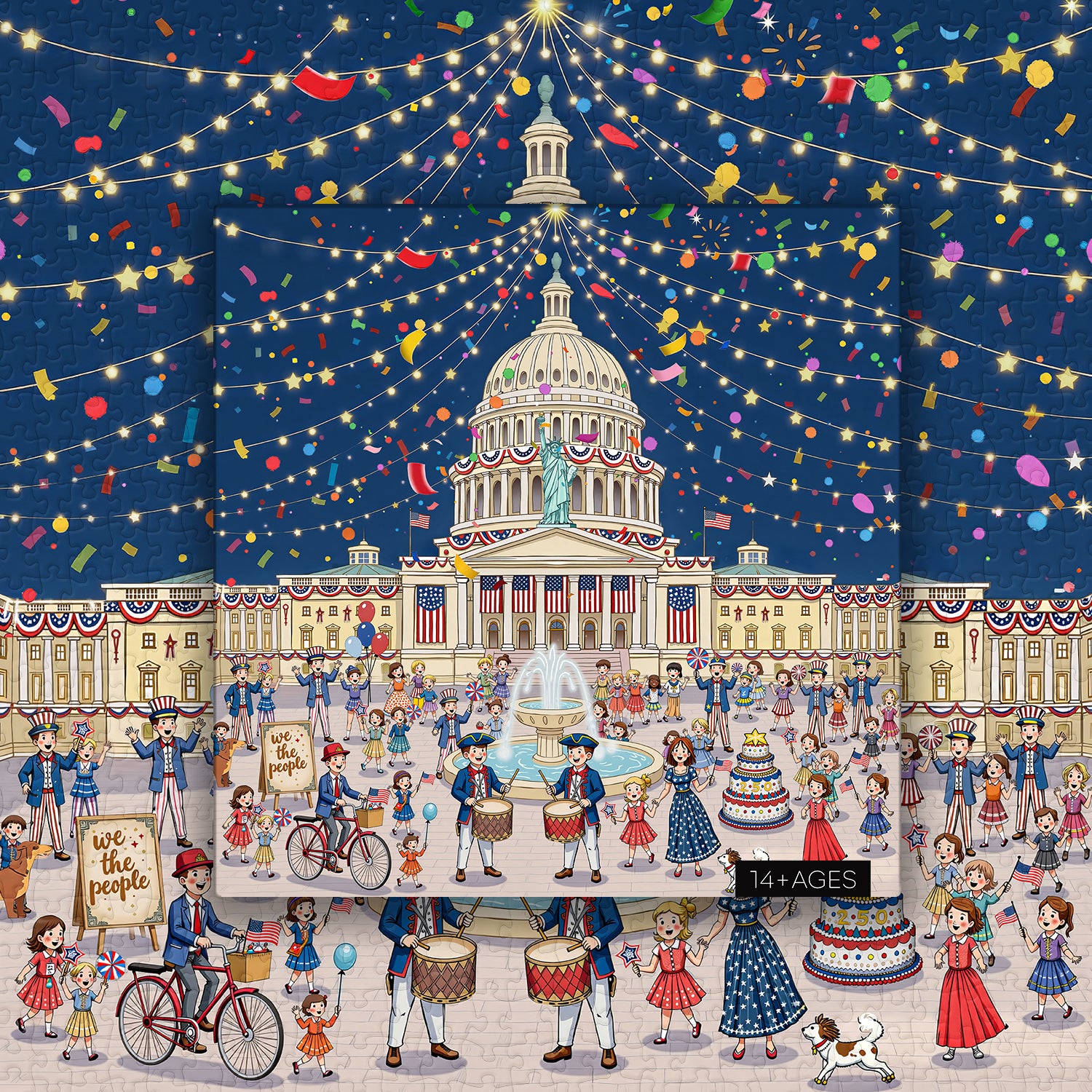 Puzzle de 1000 pièces Feux d'artifice et liberté