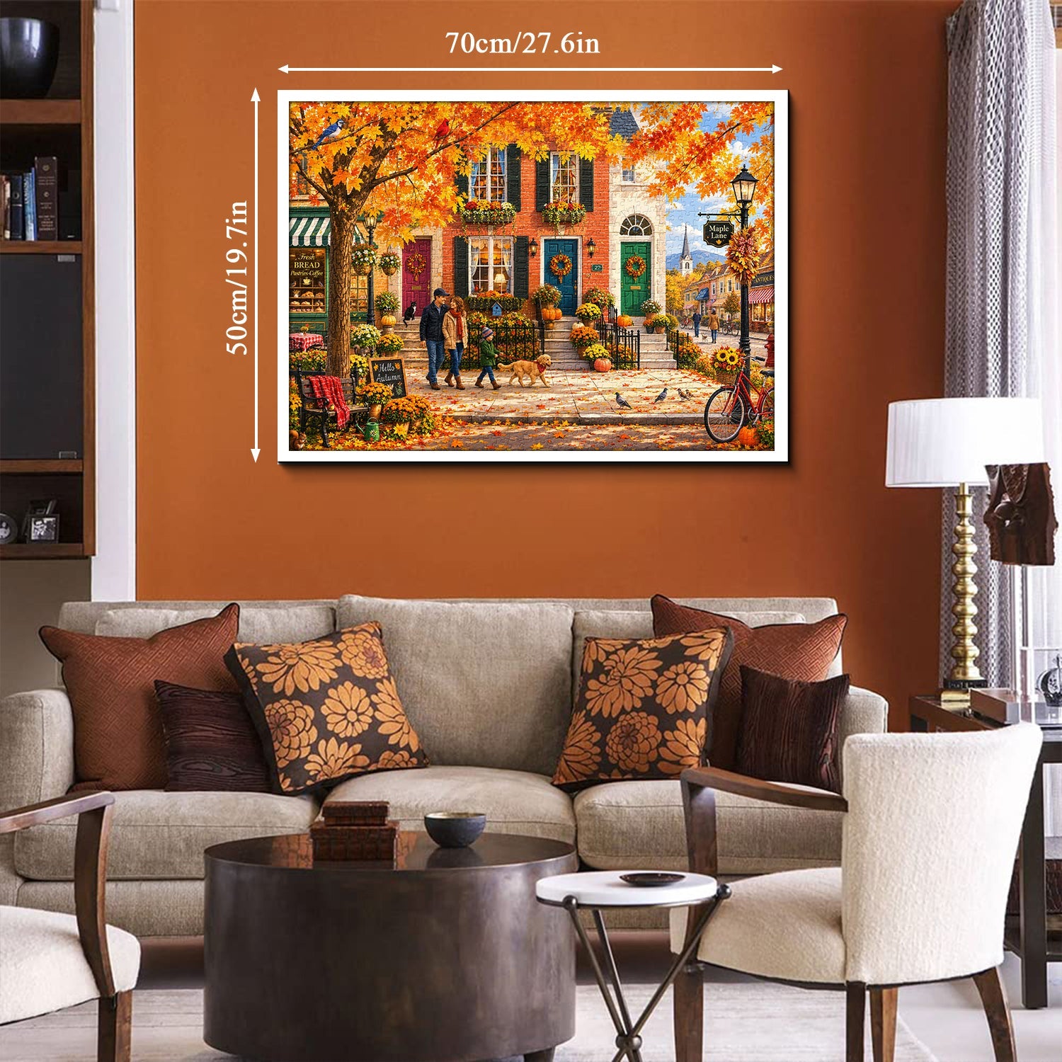 Autumn Maple Town Jigsaw Puzzle 1000 Piece