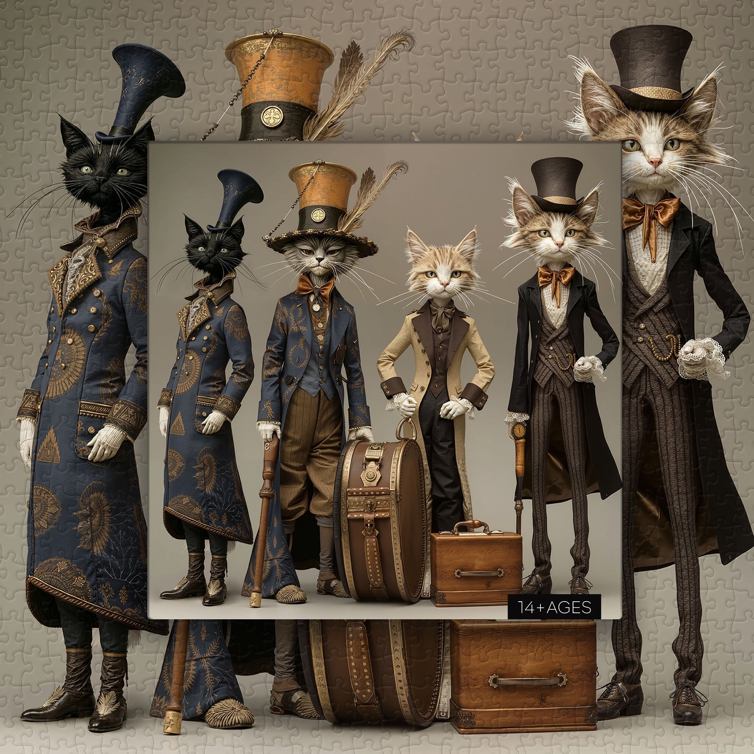 Gentle-Cat Aristocracy Jigsaw Puzzle 1000 Piece
