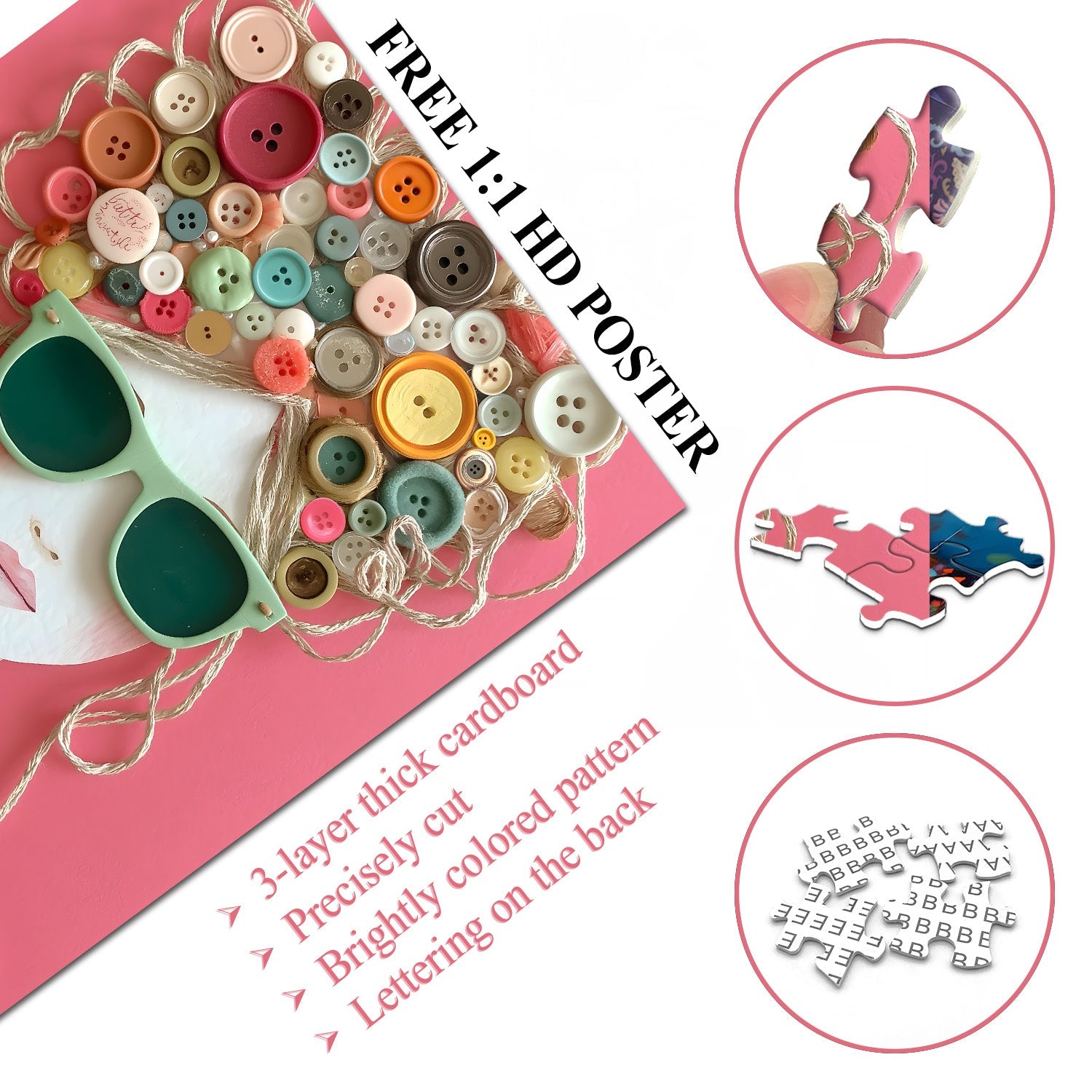 The Button Muse Jigsaw Puzzle 1000 Pieces