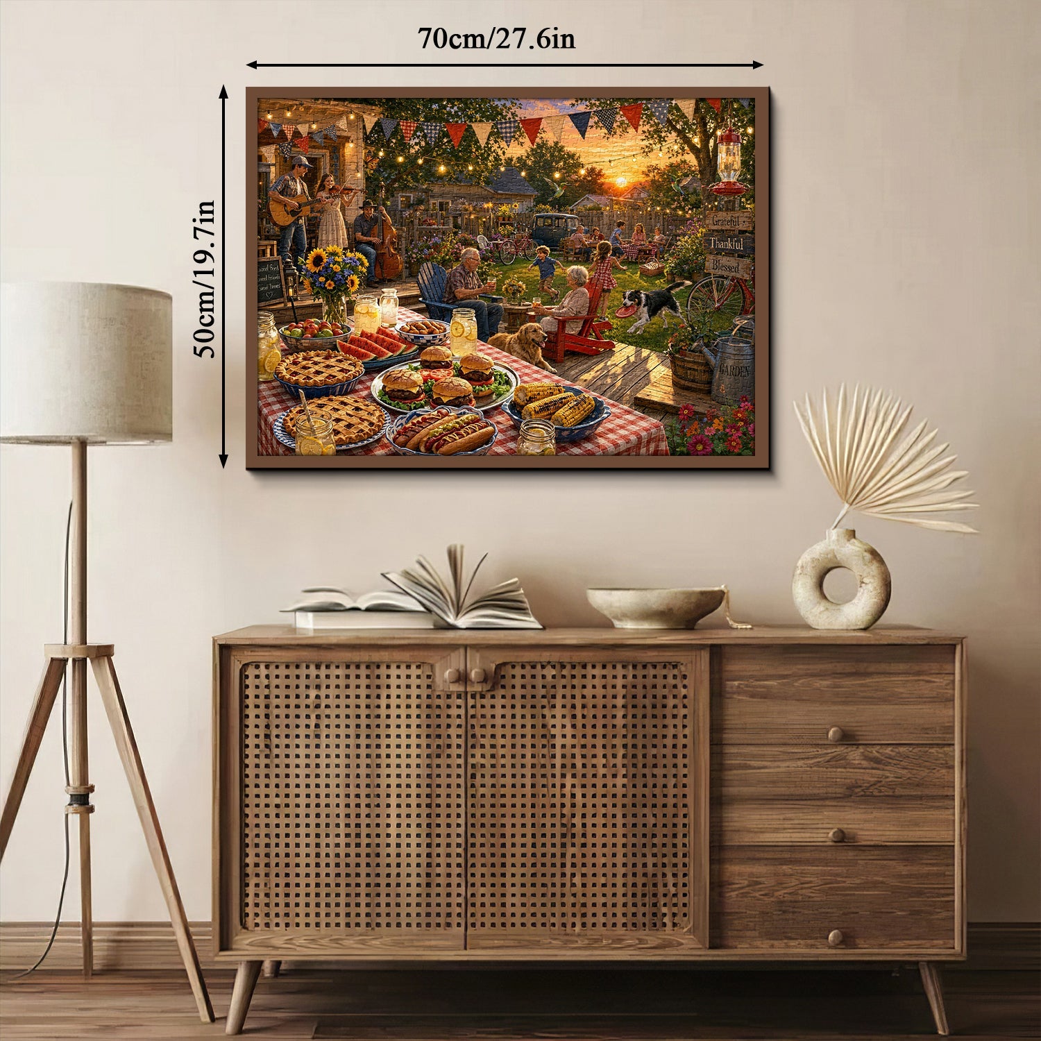 Family Yard BBQ Jigsaw Puzzle 1000 Piece