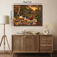 Family Yard BBQ Jigsaw Puzzle 1000 Piece