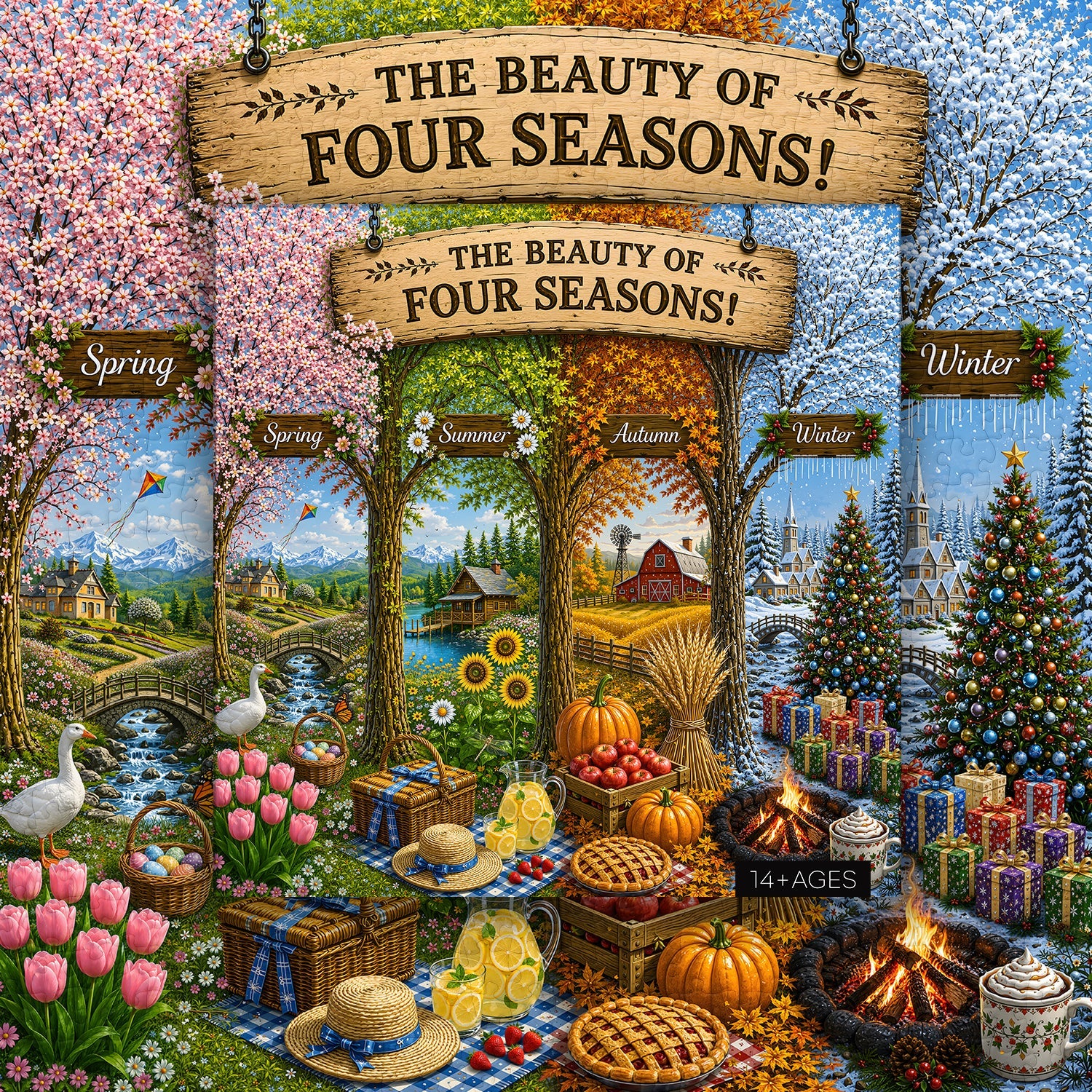 Four Seasons Beauty Puzzle 1000 Pieces
