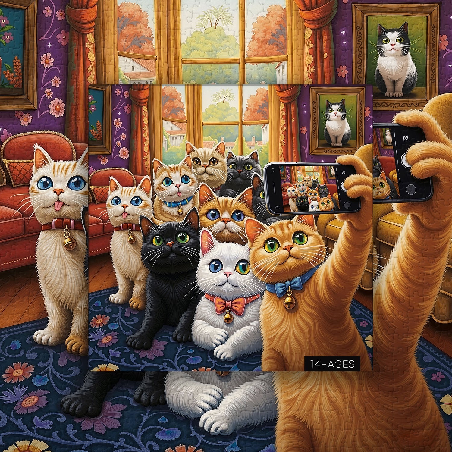 Cats in the lens Jigsaw Puzzle 1000 Pieces