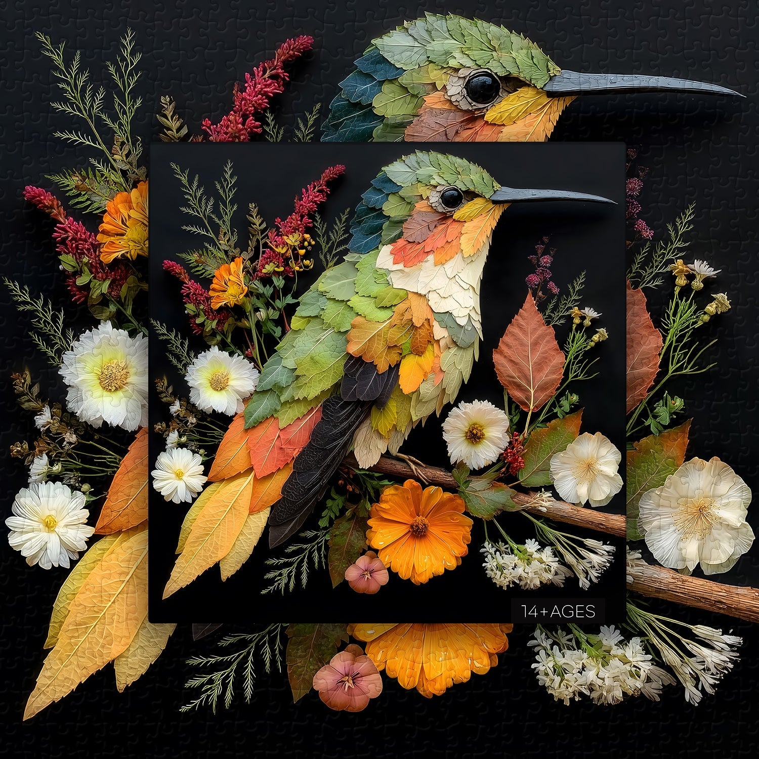 Leaf & Hummingbird Jigsaw Puzzle 1000 Pieces