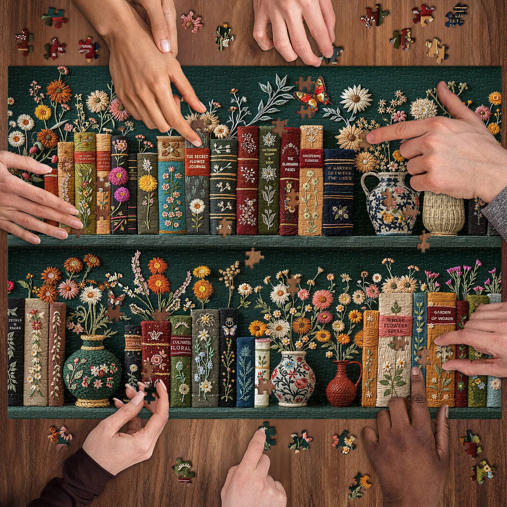 Books & Bouquets 1000 Piece Puzzle main image 1
