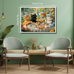 Cat Garden Tea Party Jigsaw Puzzle 1000 Pieces