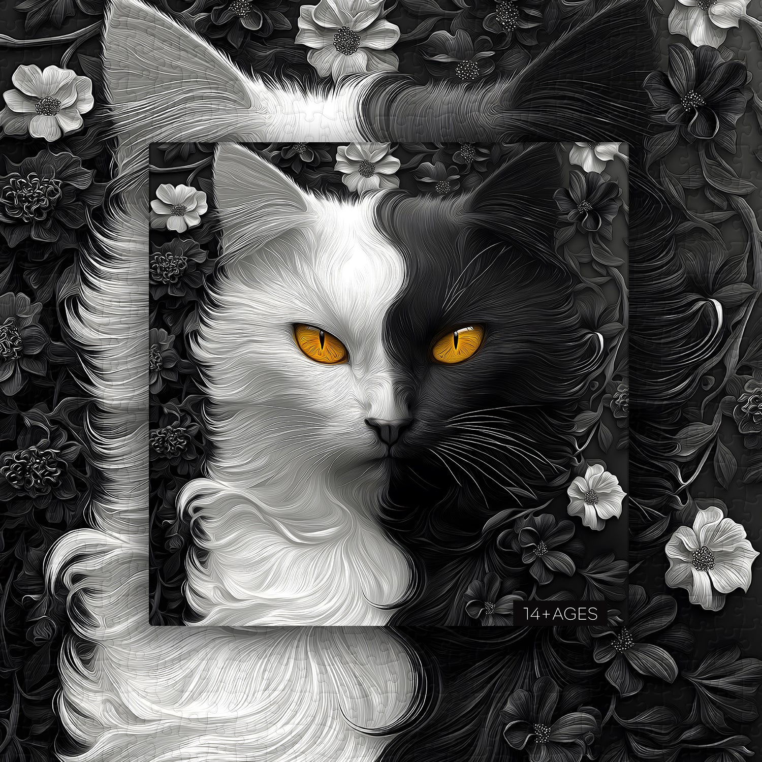 Yin Yang Cat Jigsaw Puzzle 1000 Pieces