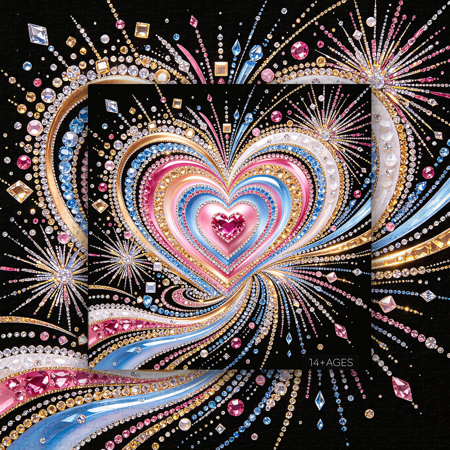 Puzzle Cœur Gemme Éblouissante 1000 Pièces