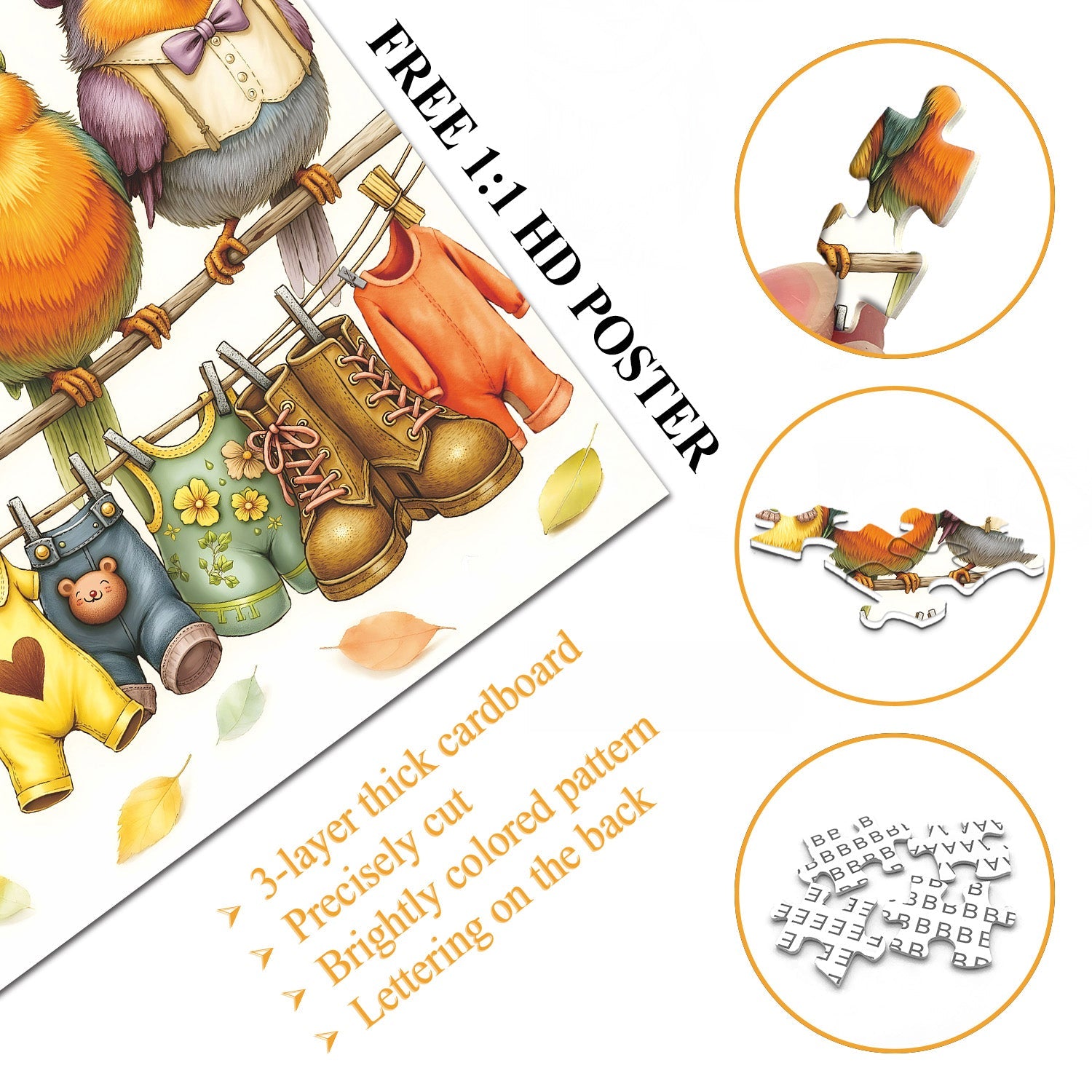 Bird Dress Up Day Jigsaw Puzzle 1000 Pieces