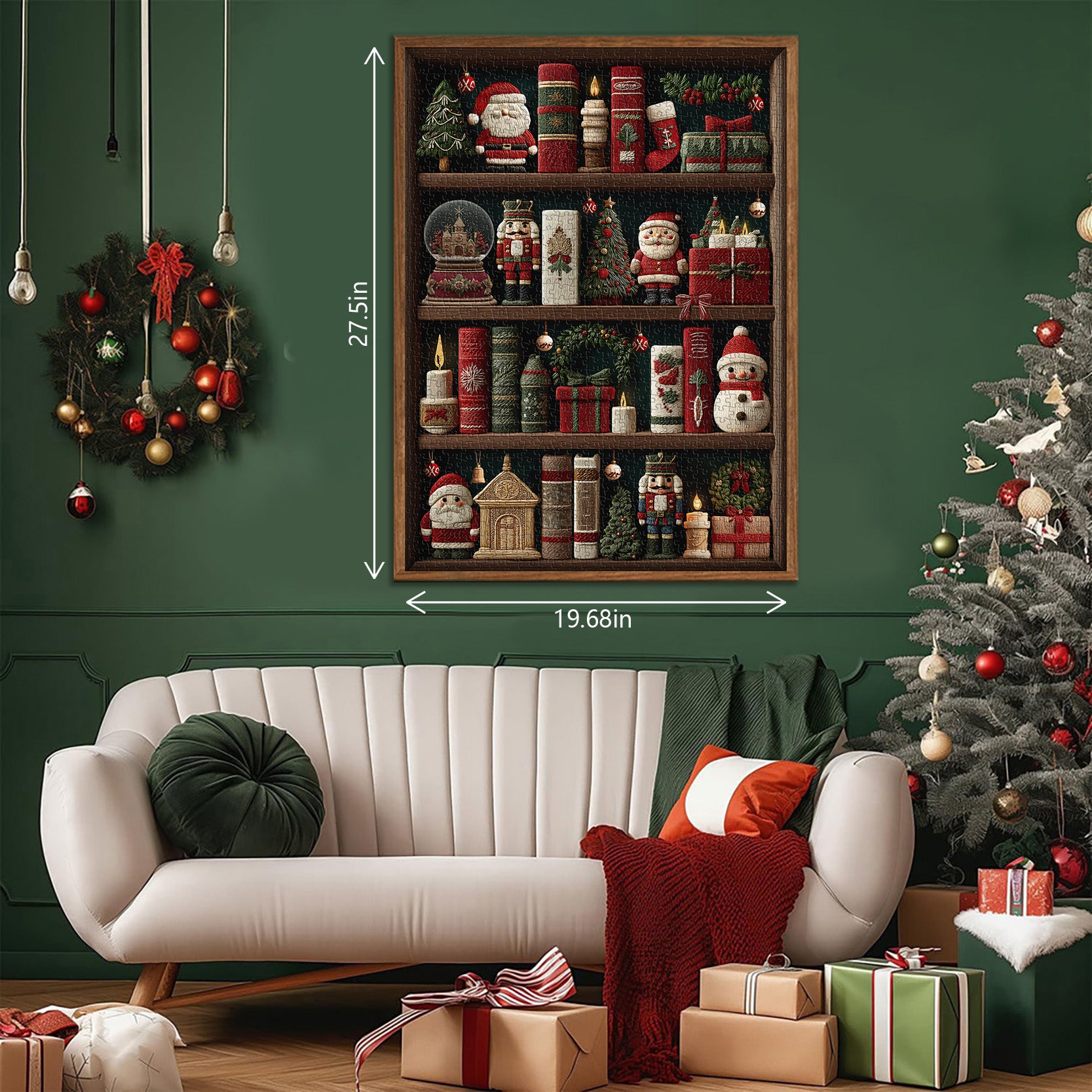 Christmas Bookshelf Jigsaw Puzzle 1000 Piece