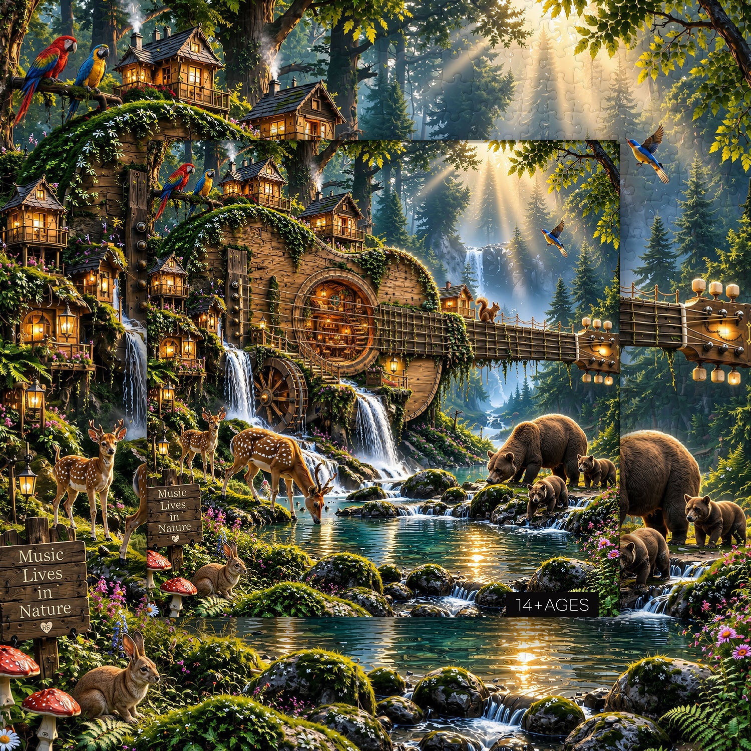 Forest Guitar Secret Realm Puzzle 1000 Pieces