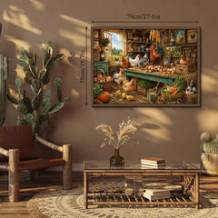 Country Rooster Crow Hut Jigsaw Puzzle 1000 Pieces