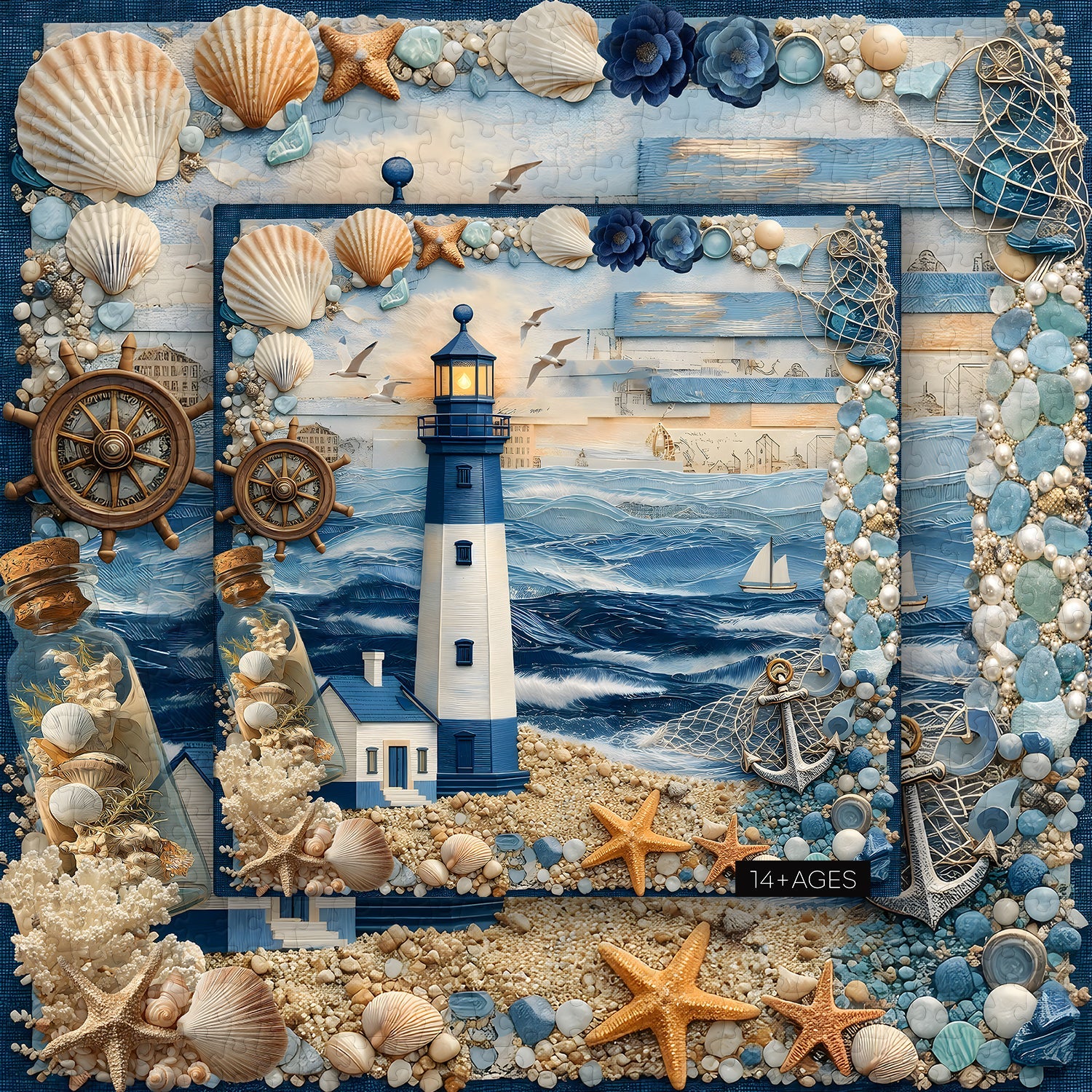Puzzle de 1000 pièces phare et mer