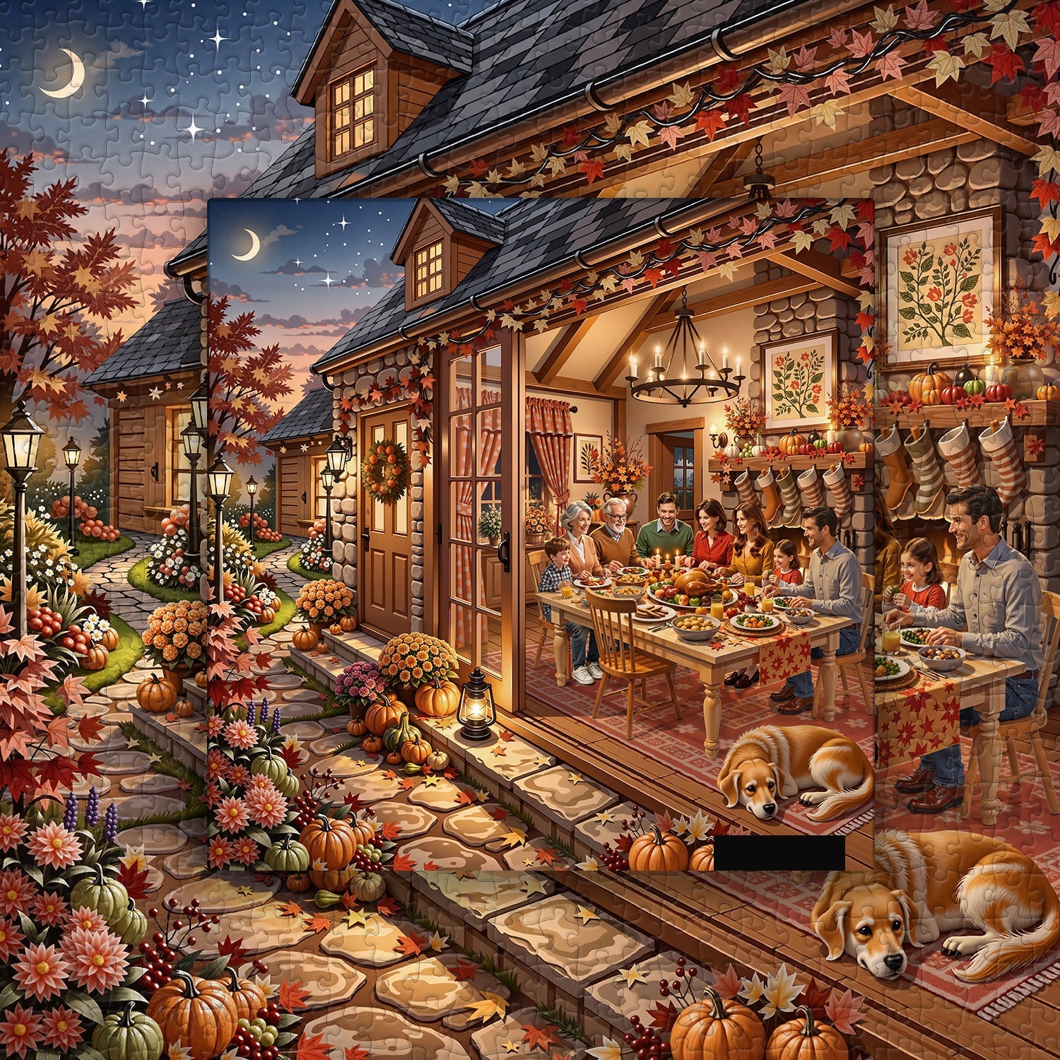 Moonlit Supper Jigsaw Puzzle 1000 Piece