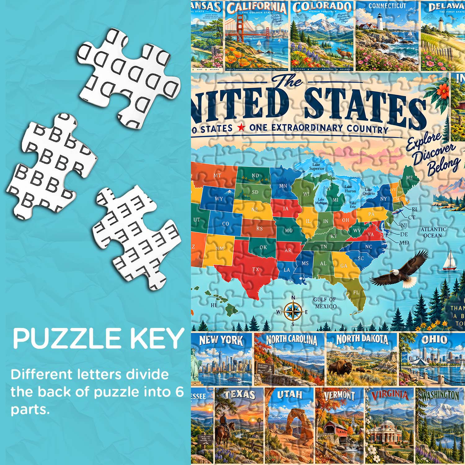 American Travel Collection Jigsaw Puzzle 1000 Piece