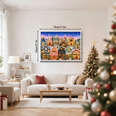 Quilted Christmas Town Jigsaw Puzzle 1000 Pieces