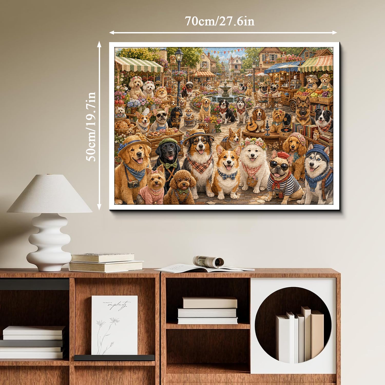 Dog Market Day Jigsaw Puzzle 1000 Piece