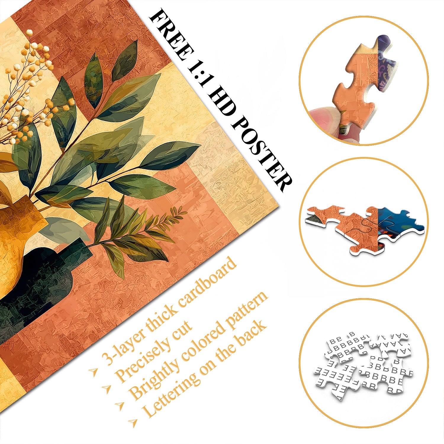 Puzzle d'art nature morte aux tons chauds 1000 pièces