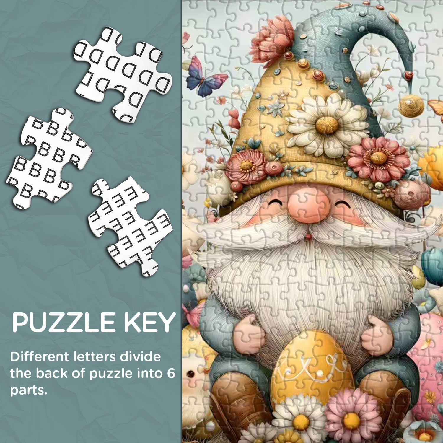 Easter Egg Gnome Jigsaw Puzzle 1000 Pieces