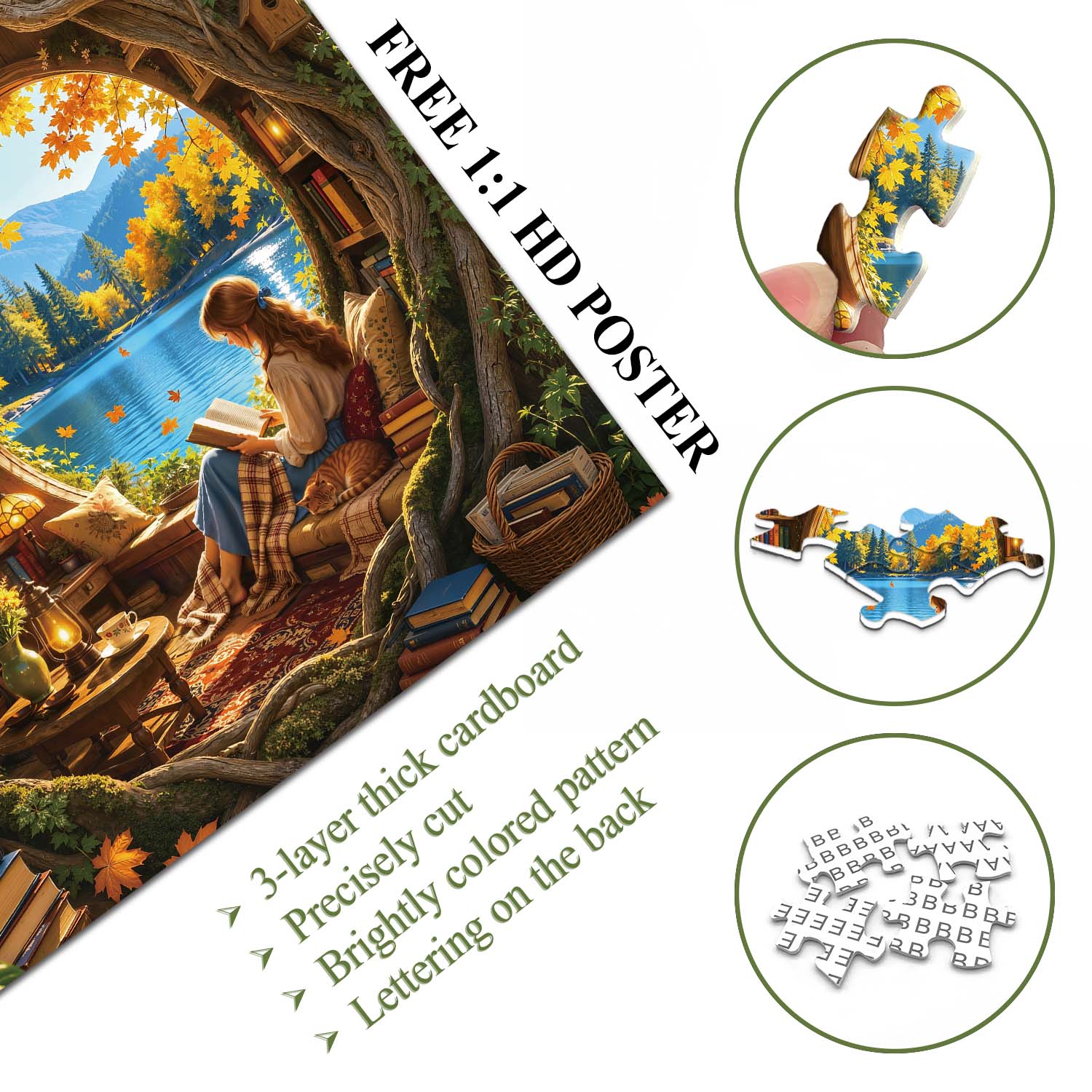 Autumn Book House Jigsaw Puzzle 1000 Piece