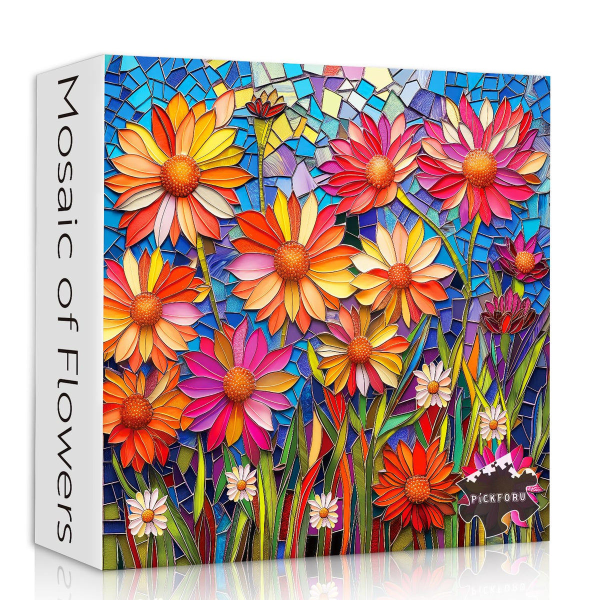 Puzzle en bois de fleurs en mosaïque 1000 pièces