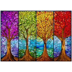 Baum der vier Jahreszeiten Puzzle 1000 Teile