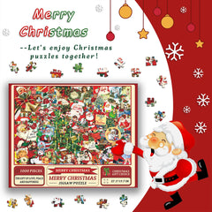 Puzzles en bois vintage de Noël en collage 1000 pièces