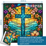 Cross Stained Glass Jigsaw Puzzle 1000 Pieces