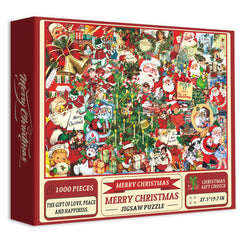 Puzzles en bois vintage de Noël en collage 1000 pièces
