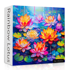 Regenbogen-Lotus-Puzzle, 1000 Teile