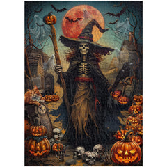 Skeletthexe Puzzle 1000 Teile