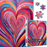 Rainbow Heart Jigsaw Puzzle 1000 Pieces