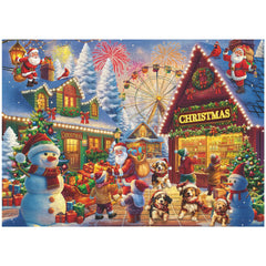 Frohe Weihnachten Straßenpuzzle 1000 Teile