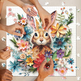 Bunny Among Blooms Jigsaw Puzzle 1000 Pieces